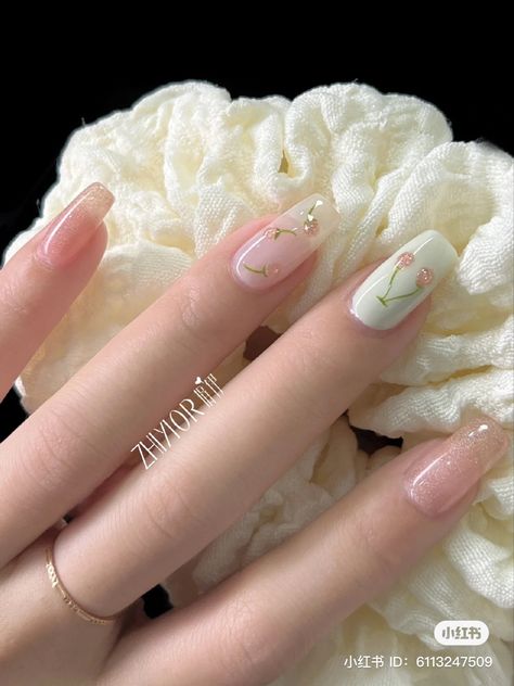 Asian Nails, Hello Nails, Subtle Nails, Simple Gel Nails, Casual Nails, Blush Nails, Cute Gel Nails, Soft Nails, Screen Saver