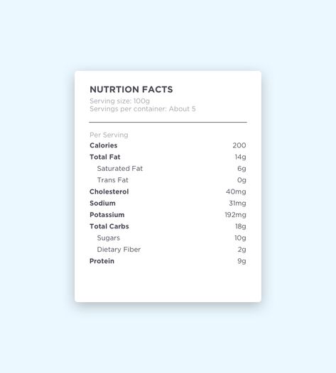 Nutrition Facts on Behance Nutritional Information Design, Packaging Nutrition Facts Design, Nutrition Facts Design, Drinks Packaging, Nutrition Label, Chocolate Packaging Design, Nutrition Facts Label, Drinks Packaging Design, Daily Ui