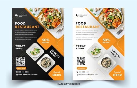 Food restaurant flyer poster template ve... | Premium Vector #Freepik #vector #banner-brochure #creative-layout #poster #food-presentation Business And Advertising, Restaurant Promotions, Italian Menu, Cooking Restaurant, Burger Menu, Menu Flyer, Todays Menu, Logo Banner, Restaurant Flyer