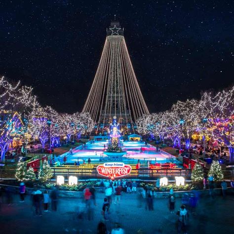 Ohio Amusement Parks, Kings Dominion, Outdoor Ice Skating, Best Amusement Parks, Vsco Pictures, Kings Island, Cedar Point, Christmas Parade, Christmas Events