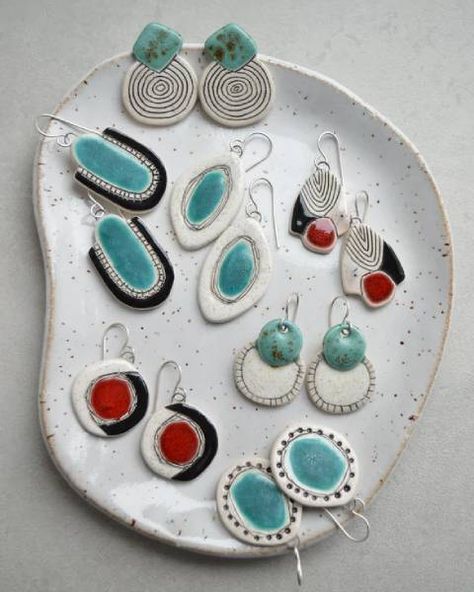 Ceramic Jewelry Design, Handmade Ceramic Jewelry, Jewellery Board, Ceramic Jewellery, Jewellery For Women, Clay Jewellery, Jewelry Boards, Art Clay, Ceramic Jewelry