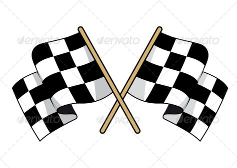 Crossed Black and White Checkered Flags Sports Vector, Flag Drawing, Mechanic Tattoo, Finger Tats, Biomechanical Tattoo, Cars Theme Birthday Party, California Wall Art, Cute Canvas Paintings, Car Themes