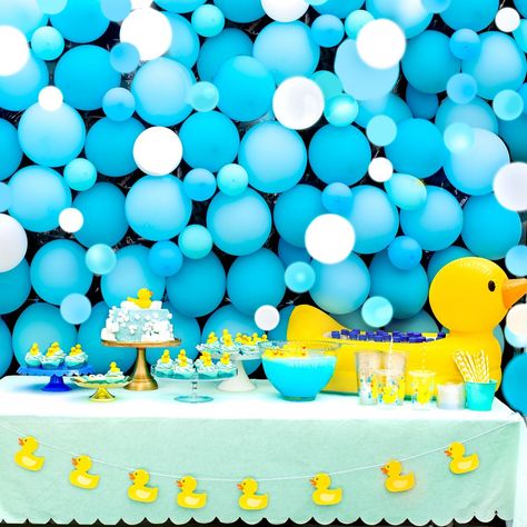 Bath Themed Birthday Party, Duck First Birthday Party, Ducky Themed Birthday Party, Bubble Baby Shower Ideas, Bath Party, Duck Pool Party Ideas, Bubble Bath Party Theme, Bubble Bath Party, Ducky First Birthday Party