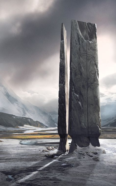 Standing Stones, Fantasy Places, Environment Art, Art Landscapes, Fantasy Art Landscapes, Fantasy Concept Art, Environment Design, Environment Concept Art, Fantasy Inspiration