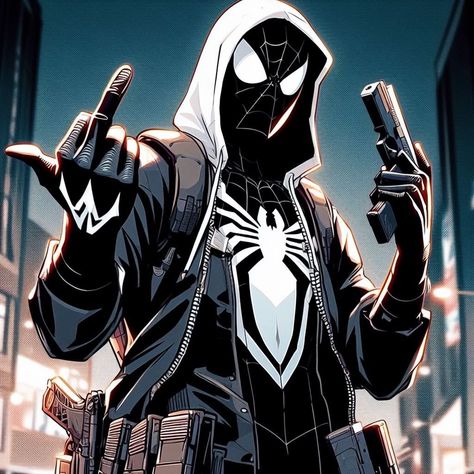 Grunge Spiderman, Emo Boy Anime, Symbiote Spiderman, Venom Spiderman, Miles Spiderman, Black Spiderman, Marvel Venom, Spiderman Artwork, Anime Friendship