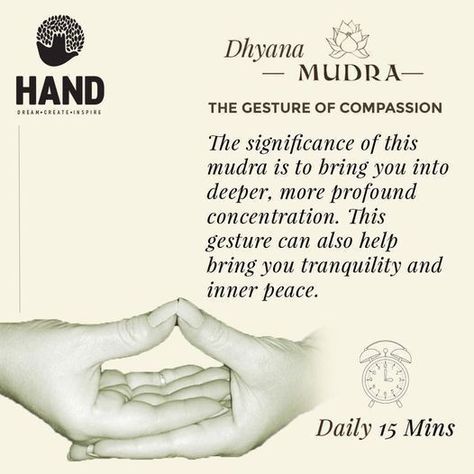 Mudras Meanings, Meditation Hand Positions, Dhyana Mudra, Gyan Mudra, Yoga Progress, Hand Mudras, Massage Therapy Techniques, Yoga Hands, Mental Health Facts