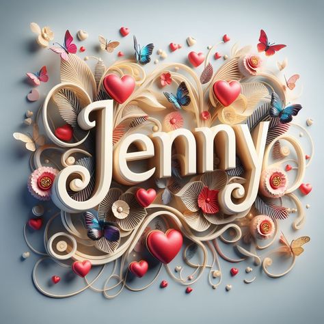 jenny Jenny Name Wallpaper, Jenny Name, King And Queen Pictures, Name Design Art, Flower Gift Ideas, Queen Pictures, Dont Touch My Phone Wallpapers, Name Wallpaper, Lettering Styles