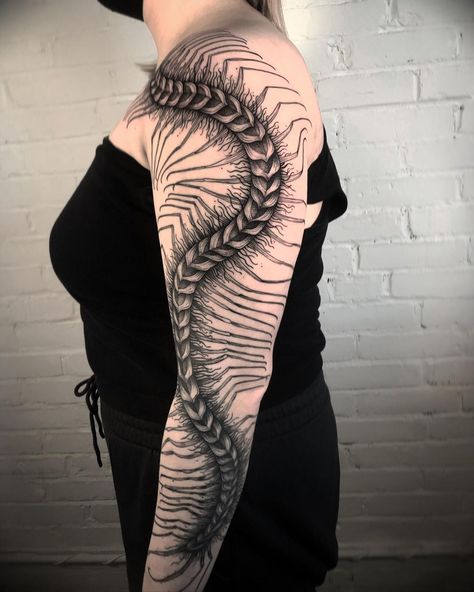 Centipede Sleeve Tattoo, Cenipeed Tattoo, Human Centipede Tattoo, Centipede Leg Tattoo, Centipede Back Tattoo, Apprentice Portfolio, Centipede Tattoo Design, Different Tattoo Styles, Centipede Tattoo