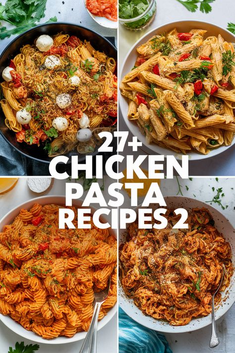 27+ Feel-Good Chicken Pasta Recipes That Will Make Your Dinner Delightful and Delicious!... Satisfy your taste buds with these feel-good chicken pasta recipes that bring joy to dinner time. From creamy Alfredo to zesty lemon garlic. each dish is packed with flavor. Perfect for family meals or quick weeknight dinners. these delightful recipes will brighten your table with chicken pasta goodness. Enjoy!... https://ostrali.com/foodr/chicken-pasta-recipes-2 Easy Pasta Recipes With Chicken, Chicken Breast Pasta Recipes, Pasta Recipes With Chicken, Roast Chicken Pasta, Chicken And Pasta Recipes, Creamy Chicken Carbonara, Creamy Garlic Chicken Pasta, Chicken Marsala Pasta, Chicken Breast Pasta