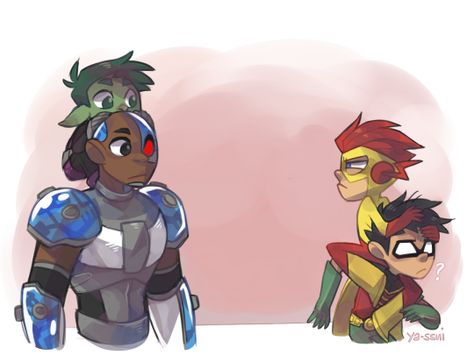 ya-ssui: I have a best friend too Teen Titans Robin, Original Teen Titans, Teen Titans Fanart, Kid Flash, Teen Titan, Univers Dc, Batman Funny, Beast Boy, A Best Friend