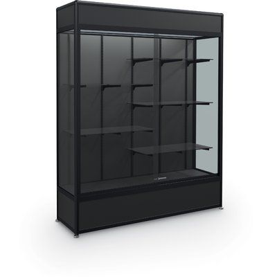 MooreCo Best-Rite® Series 93 Elite Freestanding Display Case Finish: Black, Size: 72" H x 72" W Action Figure Display Case, Table Top Display Case, Lego Display Case, Modular Display System, Trophy Display Case, Wall Display Case, Glass Display Box, Trophy Display, Modular Display