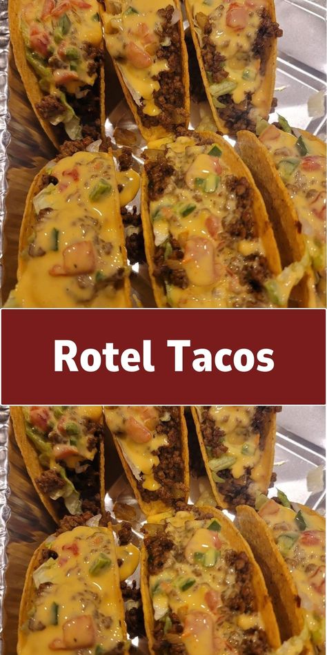 Rotel Tacos Taco Ideas Ground Beef, Easy Rotel Tacos, Rotel Casserole Ground Beef, Rotel Tacos Recipes, Rotel Stuffed Tortillas, Loaded Rotel Burrito, Ground Beef Rotel Recipes, Mexican Food Recipes With Ground Beef, Rotel Tacos Ground Beef