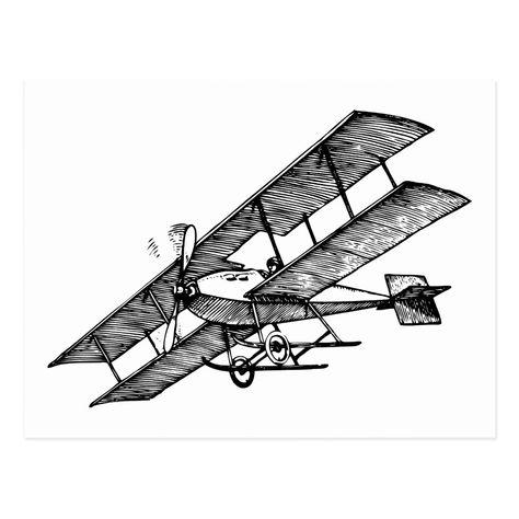 Biplane Aircraft ~ 1900s Vintage Airplane Retro Plane Drawing of Early Aviation 1900s Drawing, Vintage Airplane Art, Airplane Sketch, Plane Drawing, Airplane Illustration, Marvel Art Drawings, Dotted Drawings, Airplane Drawing, Metal Wings