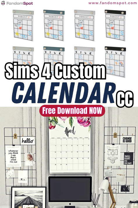 From wall calendars to desk calendars and even custom styles for different months, this list of calendar CC has so much to add into your next TS4 session. Sims 4 Calendar, Sims 4 Calendar Cc, Custom Calendar, Photo Clips, Mini Photo, Desk Calendars, Maxis Match, Sims 4