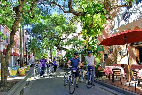 Tour Miami on two wheels | Weather2Travel.com Best Beach In Florida, Florida State Parks, Fort Lauderdale Beach, Downtown Miami, Pensacola Beach, Beaches In The World, Most Beautiful Beaches, Florida Travel, Panama City Panama