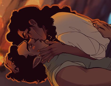 a recent commission for the Juicy cave scene from The City of Brass! (questionably safe for work just because uh they kiss and um i’m just… | Instagram Daevabad Trilogy, City Of Brass, Ish Book, Sparks Joy, Fantasy Story, Story Inspiration, Free Prints, Book Fandoms, I Love Books