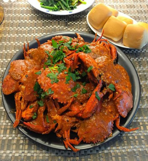 Chilli Crab Recipe, Food Arrangement, Chilli Crab, Crab Dishes, Crab Recipes, Food Content, Anime Food, Asian Cooking, Tasty Food