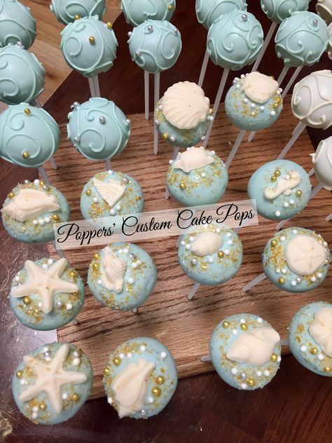 Cake Pops Simple, Themed Cake Pops, Custom Cake Pops, Beach Themed Cakes, Cake Pop Decorating, Donut Cake, Cake Pops How To Make, August Birthday, Cake Donuts