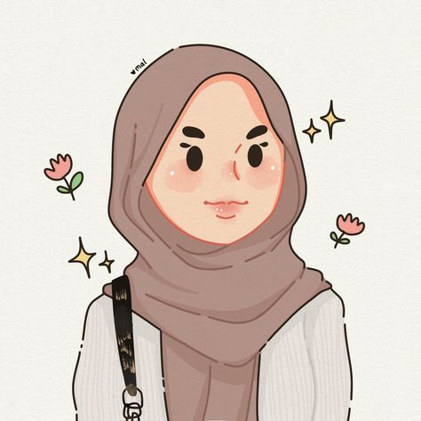 Hijabi Aesthetic Anime, Hijabi Aesthetic Cartoon, Hijabi Drawing Aesthetic, Hijab Art Illustration, Hijab Art Aesthetic, Hijabi Chibi, Hijab Art Drawing, Hijabi Girl Cartoon, Hijabi Girl Illustration