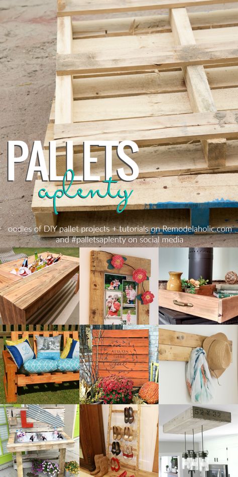 Pallets Aplenty -- oodles of DIY pallet projects, tutorials, and inspiration! Get all the details at Remodelaholic.com Wooden Letter Crafts, Pallet Picture Frames, Homemade Kids Gifts, 2x4 Wood Projects, Pallet Pictures, Repurposing Ideas, Pallet Crates, Pallet Project, Easy Wood Projects