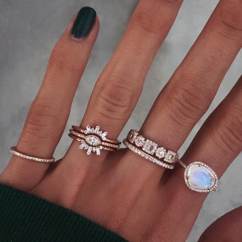 Luna Skye by Samantha Conn on Instagram: “Daytime magic, sparked with love 💍✨💕 including our new marquise and baguette diamond ring set, geometric ring and single band moonstone…” Luna Skye, Baguette Diamond Ring, Marquise Diamond Ring, Diamond Ring Set, Baguette Diamond Rings, Geometric Ring, Diamond Ring Settings, Baguette Cut Diamond, Marquise Diamond