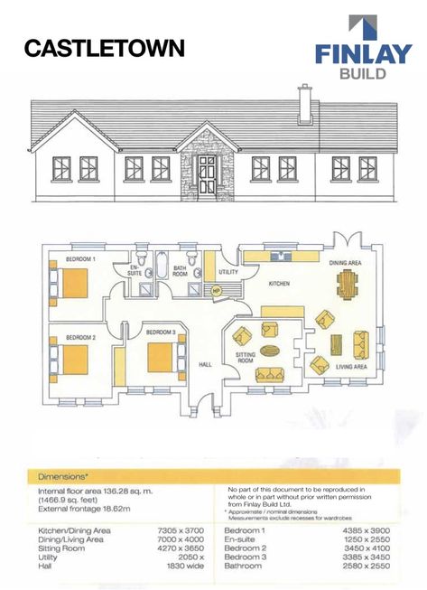 Chalet Bungalow Floor Plans Uk, Bungalow House Plans Ireland, Dormer Bungalow Plans Layout, Bungalow House Design Ireland, Irish House Plans Bungalow, Bungalow Plans Ireland, 4 Bedroom Bungalow House Plans, House Plans Uk, Irish House Plans