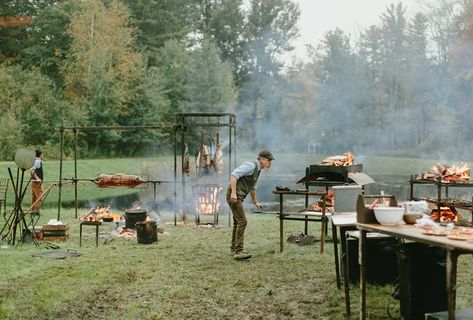 https://www.heirloomfire.com/wedding-caterer-in-the-berkshires-info Wine Farm, Wedding Caterer, Open Fire Cooking, Door Kitchen, Catering Ideas, Visual Board, Fire Cooking, Open Fire, Open Fires