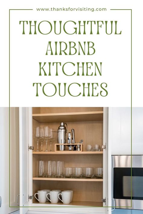 Make your guests feel at home with thoughtful kitchen touches that add comfort and warmth to their stay. 💕 Airbnb Kitchen, Homey Kitchen, Kitchen Staging, Kitchen Essentials List, Dishware Sets, Airbnb Rentals, Basic Kitchen, Airbnb Host, Guest Experience