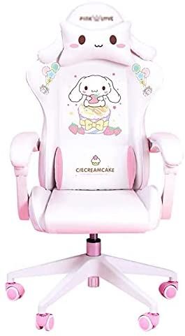 Amazon.com: WDSZN Gaming Chair, Cute Cartoon Chairs Pink Computer Chair Comfortable Office Computer Chair Home Girls Swivel Chair Adjustable Live Gamer Chairs Without footrest Pink-Bunny (1 PCS) : Home & Kitchen Pink Gaming Chair, Comfortable Computer Chair, Cute Things To Buy, Cheap Office Chairs, Gamer Chair, Chaise Gaming, Bedroom Hacks, Soft Chair, Setup Gamer