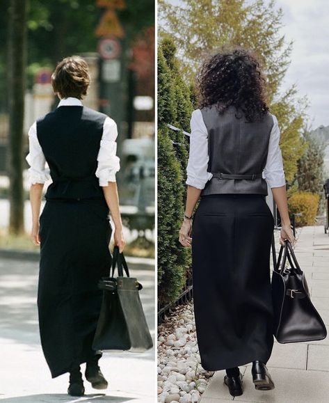 Waistcoat And Skirt Outfit, Long Waistcoat Outfit, Black Waistcoat Outfit, Neelam Ahooja, Waistcoat Outfit Women, Avangard Fashion, Waistcoat Outfit, Waistcoat Fashion, Looks Jeans