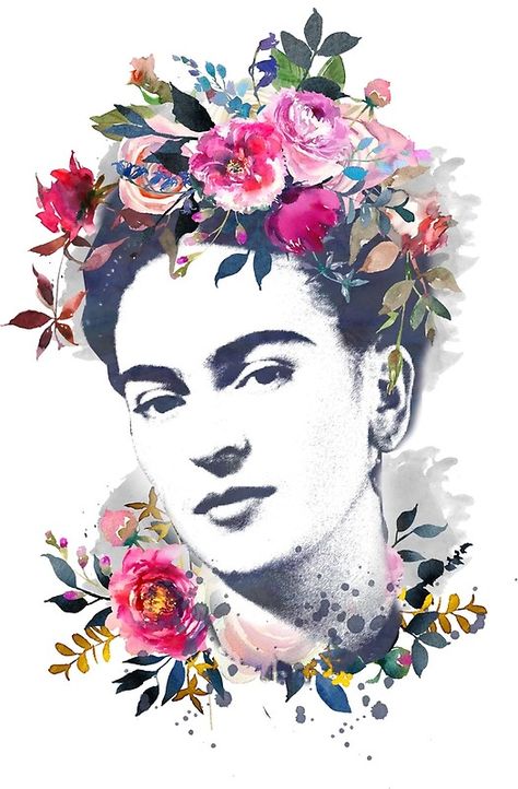 Viva la Frida by SouthPrints Frida Tattoo, Frida Kahlo Tattoos, Frida Kahlo Artwork, Portrait Male, Frida Kahlo Paintings, Frida Kahlo Portraits, Kahlo Paintings, Frida Art, Frida Kahlo Art