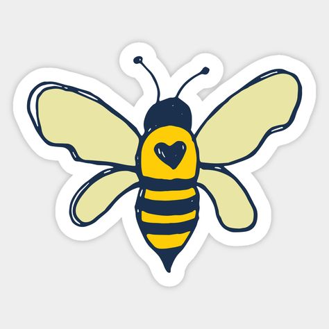 Honey Bee Sticker, Yellow Stickers, Bee And Flower, Stickers Cool, Iphone Stickers, Sweet Tee, Bee Sticker, Tumblr Stickers, Macbook Decal