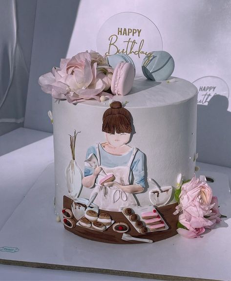 Cake Women, Birthday Cake Alternatives, Drop Cake, Graduation Party Cake, Buttercream Cake Designs, 25th Birthday Cakes, Baker Cake, Beautiful Cake Designs, Elegant Birthday Cakes