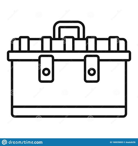 Tool Box Drawing, Industrial Classroom, Conference Identity, Steel Tool Box, Box Vector, Isometric Drawing, Box Icon, Equipment Storage, Drawing Stuff