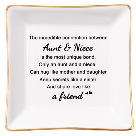 PRICES MAY VARY. ❤️[Aunt and Niece Gifts] "The incredible connection between an aunt and a niece is the most unique bond. Only an aunt and a nice can hug like mother and daughter, keep secrets like a sister, and share love like a friend." The warm words made the aunt and niece feel warm and happy together. Great birthday gifts for aunt from niece, niece gifts from aunt, auntie gifts from niece, Christmas /Graduation gifts for adult niece, Mother's day Gifts for Aunt or Niece, Valentine's Day gif Auntie And Niece Quotes, Neice Birthday, Aunt Gifts From Niece, Aunt And Niece, Gifts For Aunts, Auntie Quotes, Niece Quotes, Aunt Quotes, Happy Valentine Day Quotes