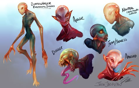 ArtStation - Various D&D Illustrations, Jess Burns Alien Concept Art Humanoid, Mood Rings, Creature Fantasy, Wiccan Magic, Alien Character, Alien Species, Alien Design, Alien Concept, Alien Concept Art