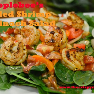 Applebee's Grilled Shrimp 'N Spinach Salad @keyingredient #bacon #shrimp Breakfast Salads, Shrimp Spinach, Grilled Shrimp Skewers, Shrimp Salad Recipes, Eating Fresh, Spinach Salad Recipes, Breakfast Salad, Shrimp Seasoning, Salad Pasta