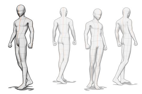 Clip Studio 3d Poses, Pose Male, Walking Pose, Walking Poses, 3d Pose, Male Figure Drawing, Character Base, Sitting Poses, Drawing And Painting