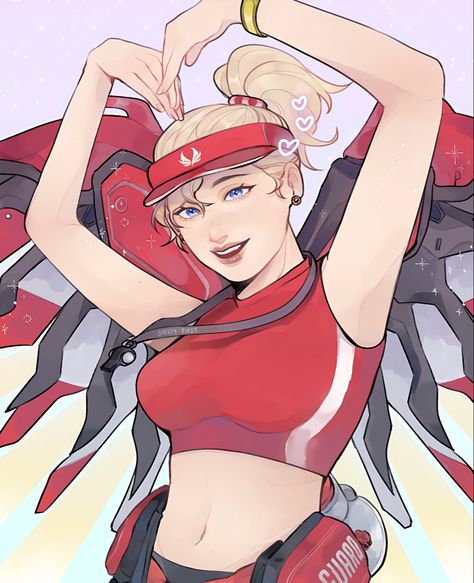 Lifeguard Mercy Fanart, Mercy Pfp Overwatch, Mercy Wallpaper, Imp Mercy, Overwatch Birthday, Mercy Ow, Mercy Pfp, Mercy Icon, Witch Mercy