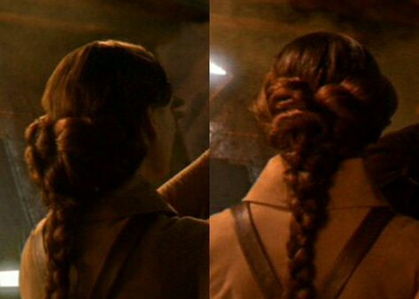 Natalie Portman's Mustafar scene hair | SW Revenge of the Sith Padme Amidala Hairstyles, Padme Amidala Hair, Padme Hairstyles, Padme Hair, Star Wars Hairstyles, Amidala Aesthetic, Star Killer, Star Wars Hair, Star Wars Padme Amidala