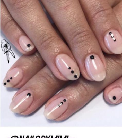 Symmetrically centered DOTS Nail Designs Blush, Simple Acrylic Nails Almond, Nail Art Almond Nails, Nail Art Almond, Bridal Jewelry Indian, Dot Nail Designs, Boho Bridal Jewelry, Indian Henna, Minimal Nails Art