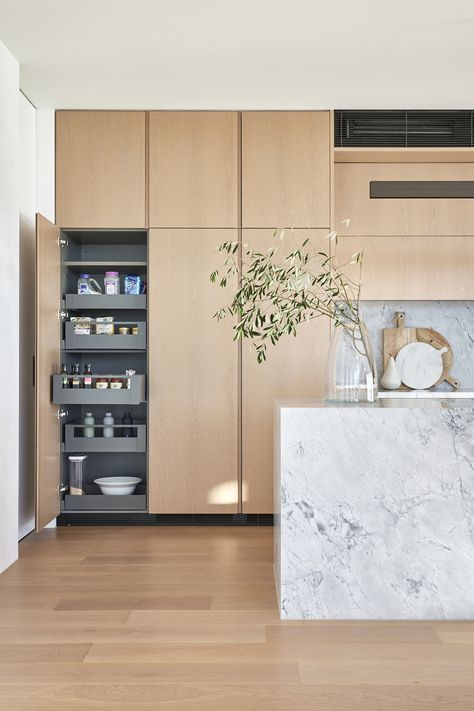 Vaucluse Kitchen by Destro Renovations - Project Feature - The Local Project - The Local Project Japandi Kitchen, Minimal Kitchen Design, Larder Unit, Japandi Decor, Hidden Kitchen, Minimal Kitchen, Sense Of Purpose, Townhouse Designs, The Local Project