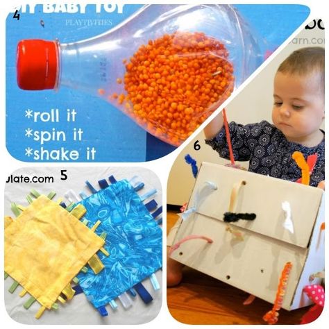 Learn with Play at Home: 8 Homemade toys for Babies Diy Baby Toys 6 Months, Diy Baby Toys, Homemade Baby Toys, Toddler Projects, Baby Toys 6 Months, Baby Parenting, Toddler Ideas, Baby Toys Diy, Trendy Toys