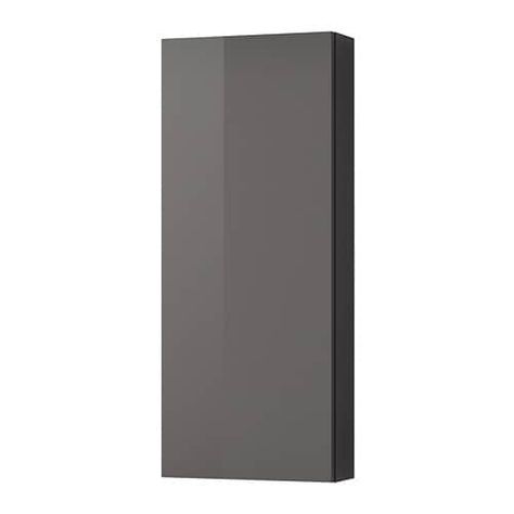 GODMORGON Wall cabinet with 1 door - high gloss gray - IKEA Godmorgon Wall Cabinet, Ikea Godmorgon, Ikea Bathroom, Bathroom Installation, Dressing Tables, Modern Kitchens, Wall Cabinet, Interior Furniture, Bathroom Storage