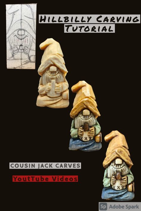 Whittling Gnomes, Power Carving Projects, Wood Carving Patterns Free Printable, Beginner Woodcarving, Wood Carving Patterns For Beginners, Wood Carving Patterns Free, Wood Gnomes, Whittling Patterns, Scroll Saw Projects