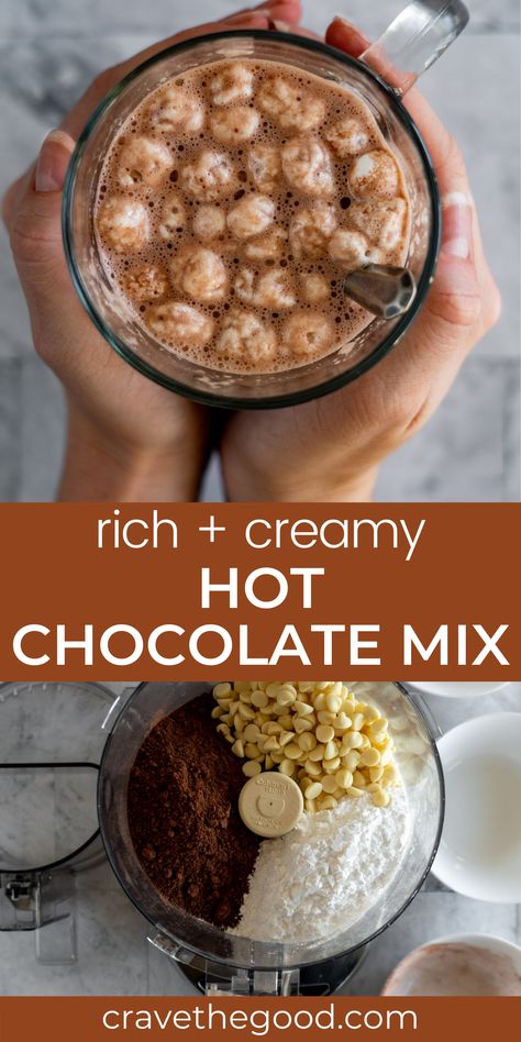 Diy Powdered Hot Chocolate, Rich Hot Chocolate Mix Recipe, Hot Chocolate Mix With Coffee Creamer, White Chocolate Powder For Coffee, Hot Cocoa Recipe With Powdered Milk, Homemade Hot Chocolate Powder Recipe, Best Homemade Hot Chocolate Mix Recipe, Powdered Hot Chocolate Mix Recipe, Hot Chocolate Mix With Pudding