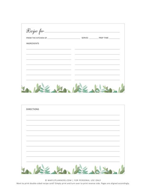 Printable Recipe Cards Template - Download Free Printables Cute Recipe Cards, Recipe Templates Free, Recipe Template Printable, Printable Recipe Page, Recipe Cards Printable Free, Paper Trail Design, Recipe Card Template, Recipe Book Diy, Recipe Book Templates