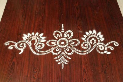 Side Designs For Rangoli, Border Rangoli Designs, Easy Rangoli Designs Videos, Border Rangoli, Very Easy Rangoli Designs, Rangoli Designs Photos, Rangoli Designs Simple Diwali, Alpona Design, Side Border