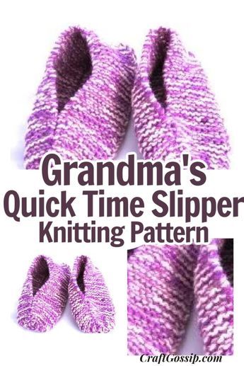 This free knitting pattern shows you how to knit a pair of slippers that would make your Grandma proud. Grandmas Knitted Slippers Free Pattern, Knitted Slippers For Kids, Knit Slippers Free Pattern Knitted Slippers Free Pattern Easy, Kids Slippers Knitting Pattern, Knitted Slippers Free Pattern Easy, Crochet Garments, Knit Slippers Free Pattern, Knit Slippers, Crochet Slippers Free Pattern