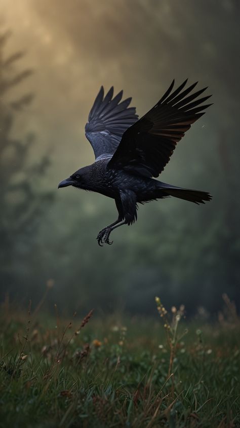 Crow In Flight, Raven In Flight, Monthly Prompts, Crows Flying, Raven Flying, Flying Raven, Raven Pictures, Flying Crow, Crow Flying